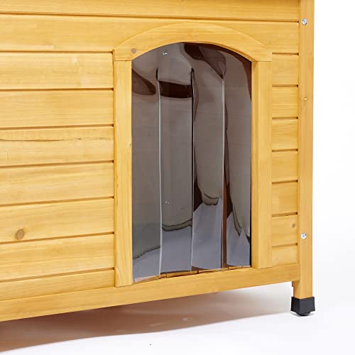 FeelGoodUK Medium Wooden Dog Kennel with Lift-Up Roof