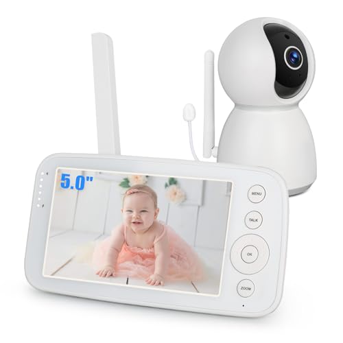 Hakaug 5.0" 720P Baby Monitor with 1080P Camera