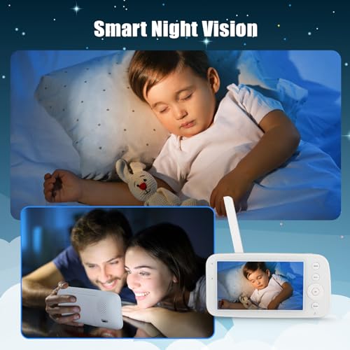 Hakaug 5.0" 720P Baby Monitor with 1080P Camera