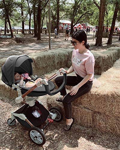 Hot Mom 3-in-1 Baby Pushchair: 360° Rotation, Foldable