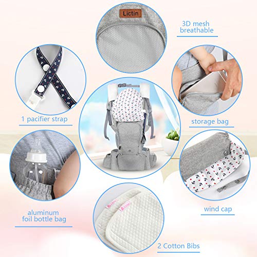 Lictin 6-in-1 Baby Carrier - Ergonomic & Convertible