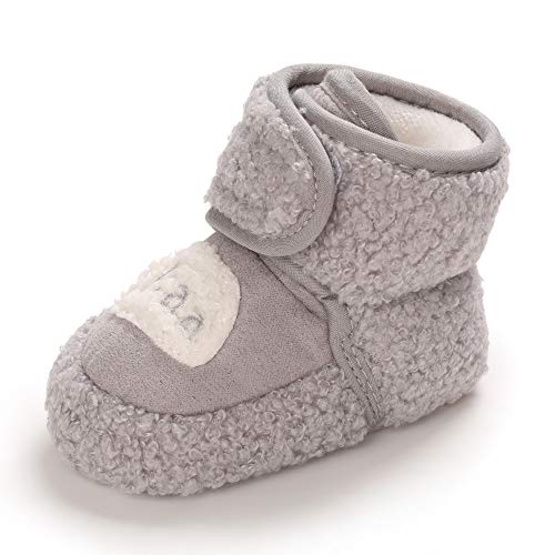 MASOCIO Winter Baby Booties for First Steps - Gray