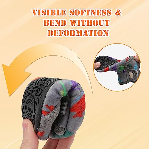 Grey Dinosaur Baby House Boots for Winter Warmth