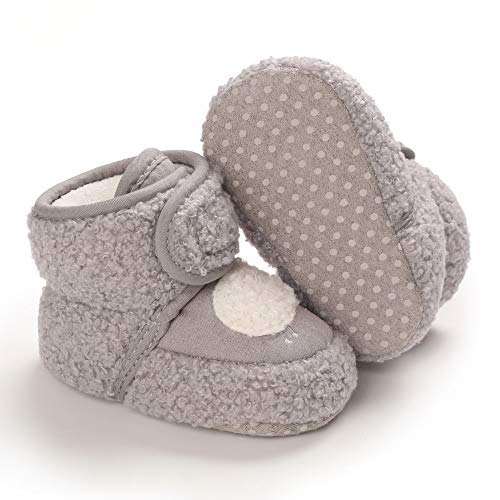 MASOCIO Winter Baby Booties for First Steps - Gray