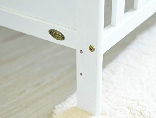 MCC Grey Wooden Baby Cot Bed with Rollaway Drawer