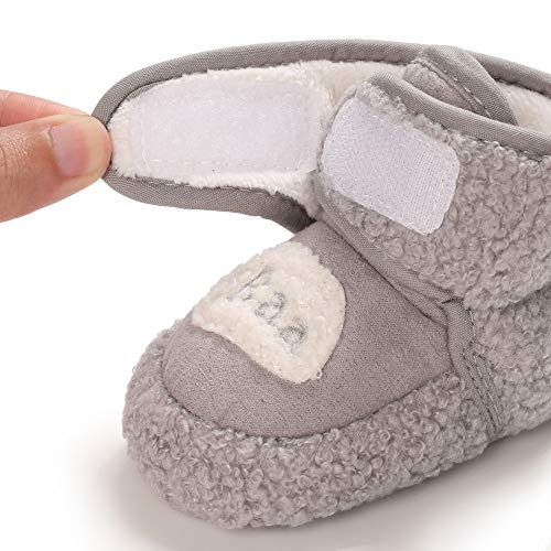 MASOCIO Winter Baby Booties for First Steps - Gray
