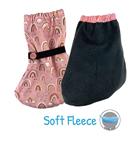 HECKBO Baby Waterproof Rain Booties with Fleece Lining