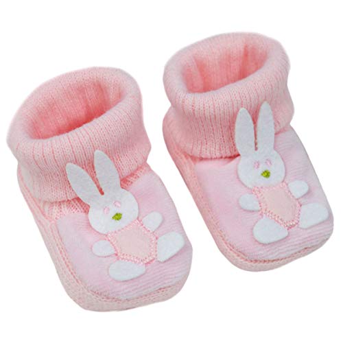 Pink Bunny Booties for Newborn Babies By Mansuri