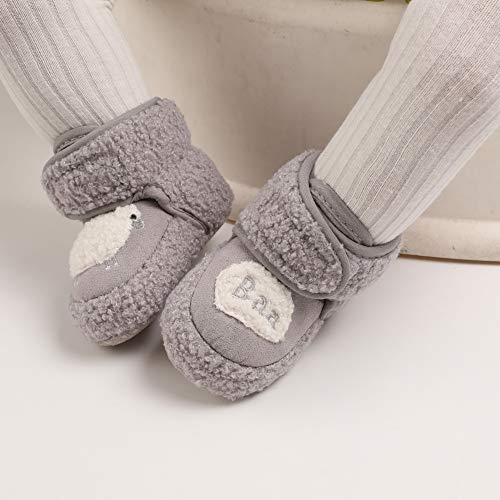 MASOCIO Winter Baby Booties for First Steps - Gray