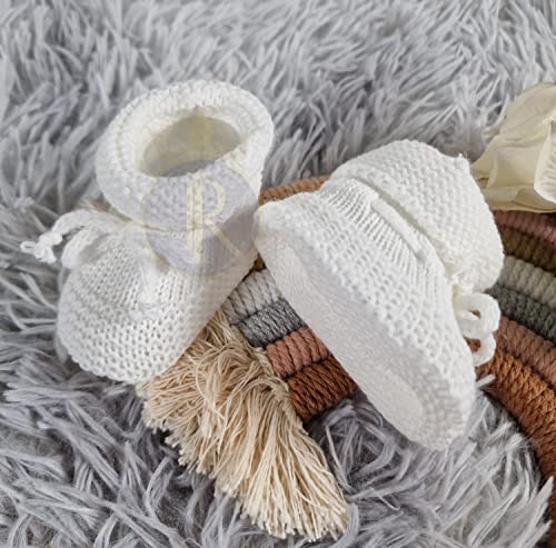 Royal Icon Baby Booties - Knitted Bow Newborn Boots