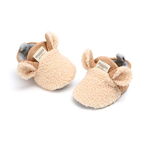 Khaki Anti-Slip Soft Sole Booties for Baby Boys & Girls (12-18 Months)