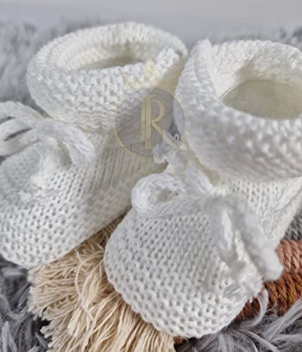 Royal Icon Baby Booties - Knitted Bow Newborn Boots