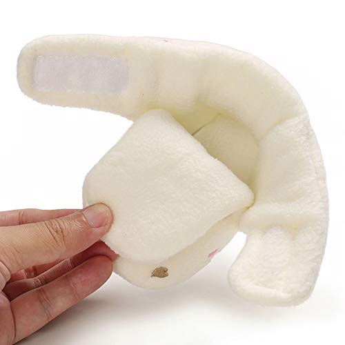 White Winter Baby Booties Shoes for Girls - Size 2 UK 0-6 Months