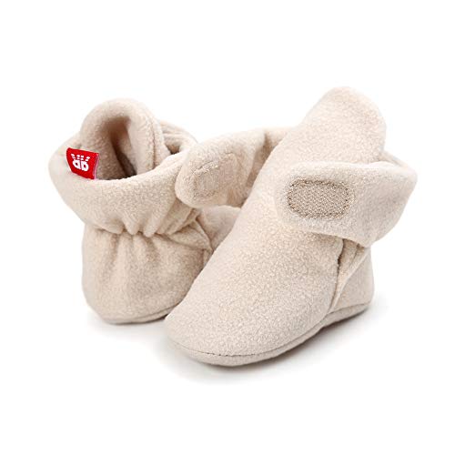 LACOFIA Anti-Slip Soft Sole Booties for 0-6 Months