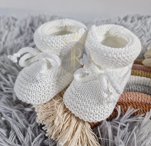 Royal Icon Baby Booties - Knitted Bow Newborn Boots