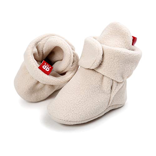 LACOFIA Anti-Slip Soft Sole Booties for 0-6 Months
