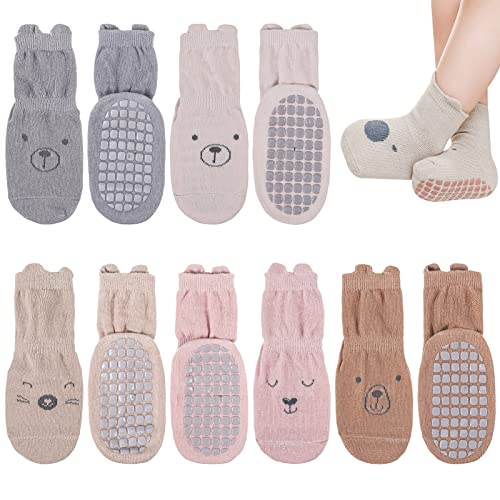Cartoon Animal Anti-Slip Baby Socks (6 Pairs)