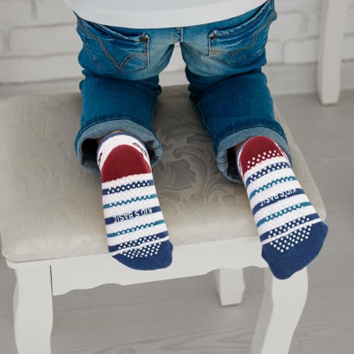12 Pairs Toddler Cartoon Grip Socks for Ages 1-3