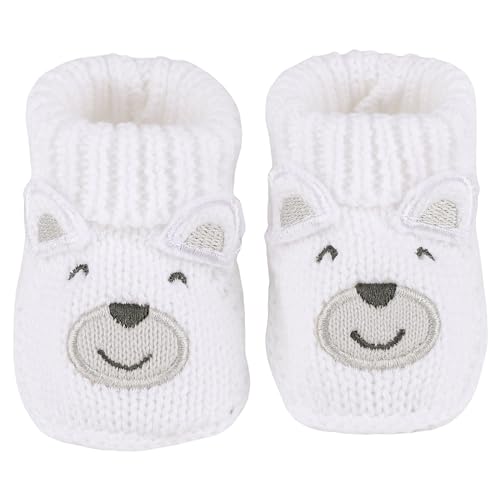 LACOFIA 2 Pairs Soft Knitted Baby Booties 0-3 Months