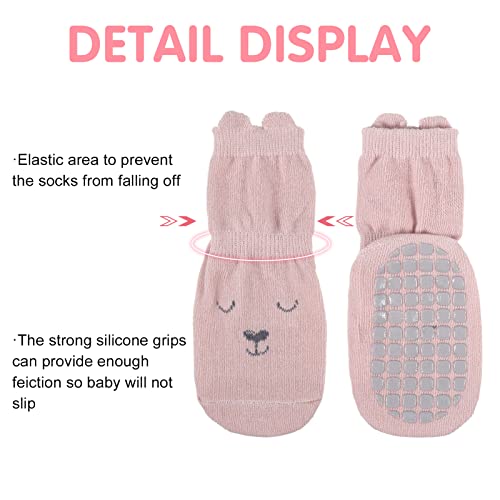Cartoon Animal Anti-Slip Baby Socks (6 Pairs)