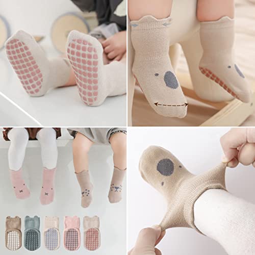Cartoon Animal Anti-Slip Baby Socks (6 Pairs)