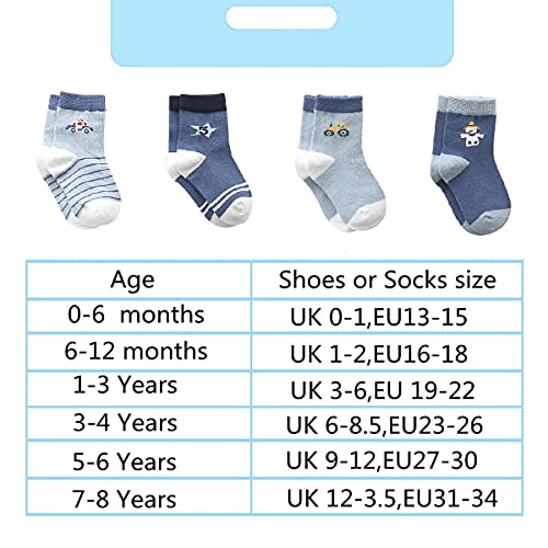 9 Pairs of Cute Cotton Baby Boy Socks