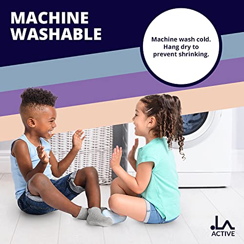 LA Active Baby Toddler Grip Ankle Socks - 6 Pairs