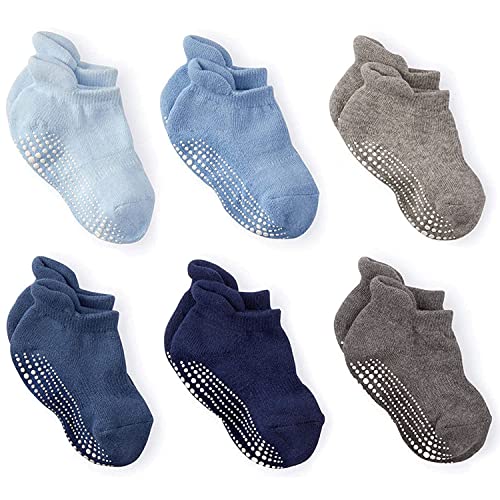 LA Active Baby Toddler Grip Ankle Socks - 6 Pairs