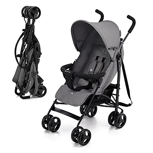Kinderkraft TIK Lightweight Stroller, Adjustable Backrest, Gray, 6m+