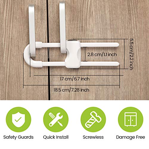 Baby Cabinet Locks: U-Shaped Safety Childproof Latch Set