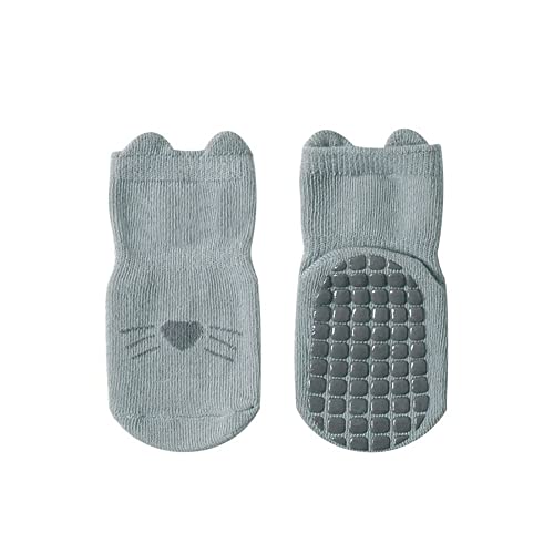 FedMois 5 Pairs Anti-Slip Animal Ankle Socks, 1-3 Years