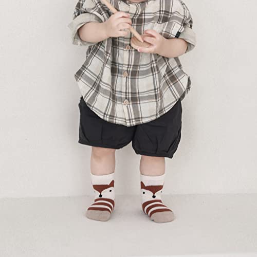 Auranso Baby Non-Slip Grip Socks with Cute Designs