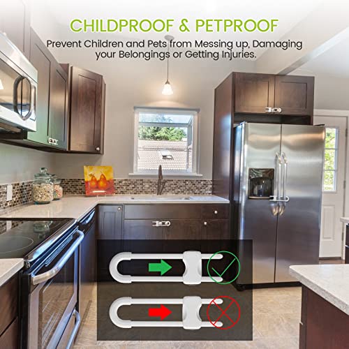 Baby Cabinet Locks: U-Shaped Safety Childproof Latch Set
