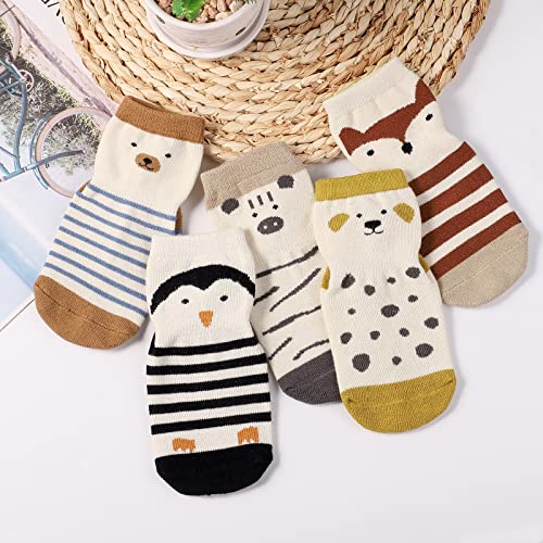 Auranso Baby Non-Slip Grip Socks with Cute Designs