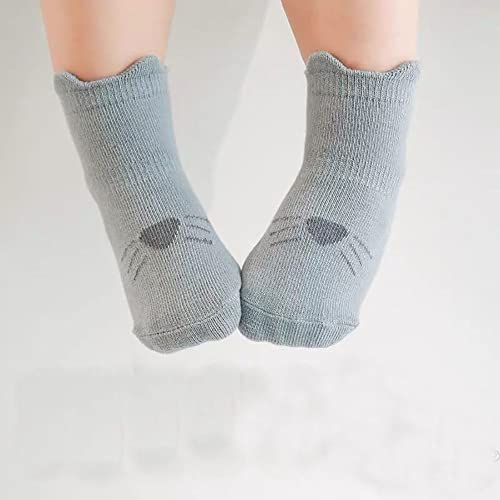 FedMois 5 Pairs Anti-Slip Animal Ankle Socks, 1-3 Years