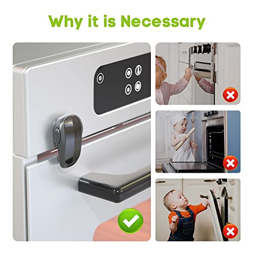 SAFELON Baby Safety Oven Lock, Double Button (Black)