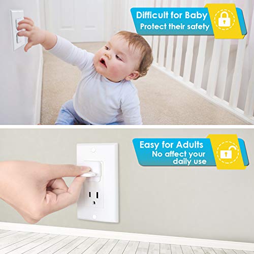 Babepai 38-Pack White Outlet Covers Child Safety Set