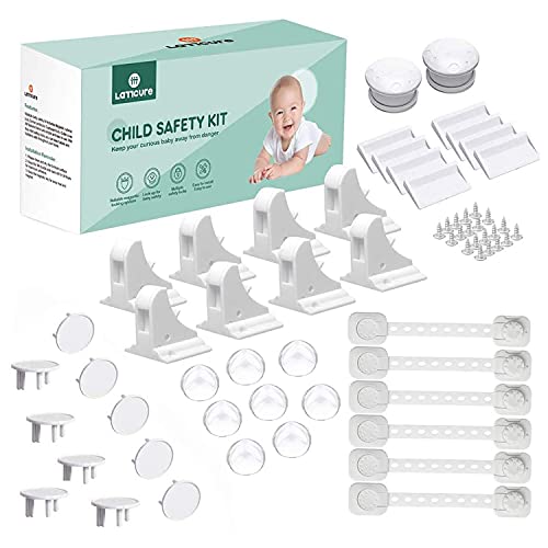 Baby Proofing Kit: 36 Pcs Safety Locks, Corner Protectors