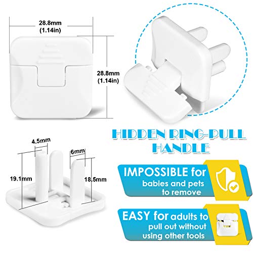 Babepai 38-Pack White Outlet Covers Child Safety Set