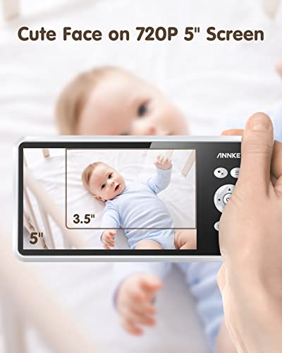 ANNKE Video Baby Monitor with 1080P Camera, 5" HD Screen