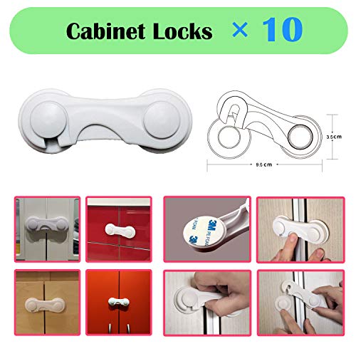 XinPei Baby Proofing Kit (48 Pieces) - Cabinet, Socket, Door