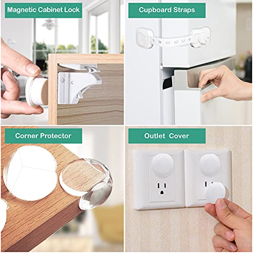 Baby Proofing Kit: 36 Pcs Safety Locks, Corner Protectors