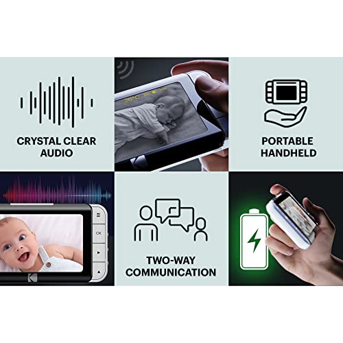 KODAK Cherish C525P Baby Video Monitor, Long Battery Life