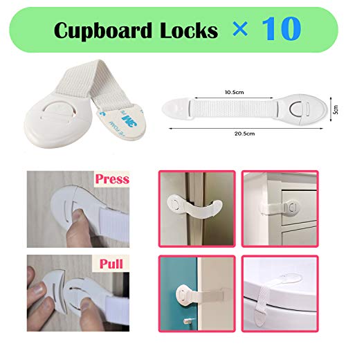 XinPei Baby Proofing Kit (48 Pieces) - Cabinet, Socket, Door