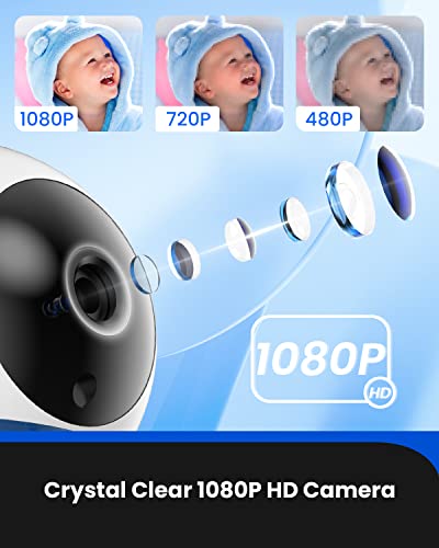 Proscenic BM300 Baby Monitor, 5’HD Video with 1080P Camera