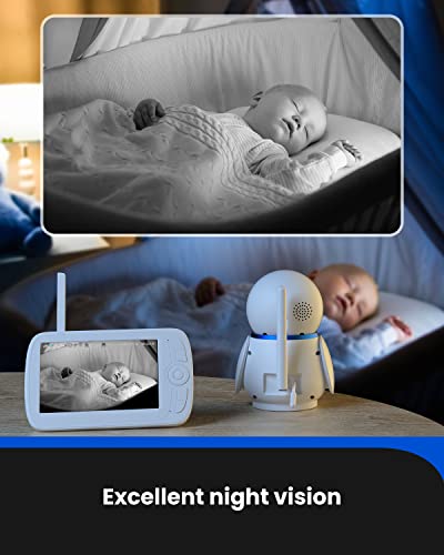 Proscenic BM300 Baby Monitor, 5’HD Video with 1080P Camera