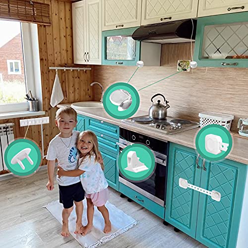 Baby Proofing Kit: 36 Pcs Safety Locks, Corner Protectors