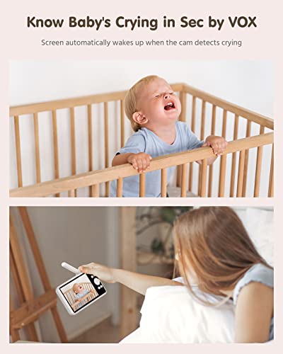 ANNKE Video Baby Monitor with 1080P Camera, 5" HD Screen