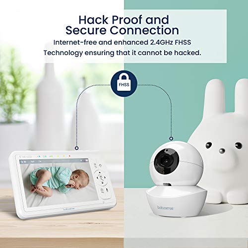 Babysense HD Split-Screen Baby Monitor with Two Cameras