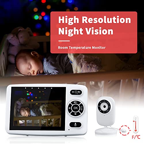 FOCOLO Baby Monitor with Camera and Night Vision